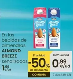 Oferta de Almond Breeze - En Las Bebidas De Almendras por 1,99€ en Eroski