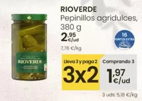 Oferta de Rioverde - Pepinillos Agridulces por 2,95€ en Eroski