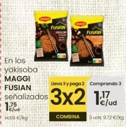 Oferta de Maggi - En Los Yakisoba Fusian Senalizados por 1,75€ en Eroski