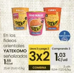 Oferta de Yatekomo -  En Los Fideos Orientales Senalizados por 1,55€ en Eroski