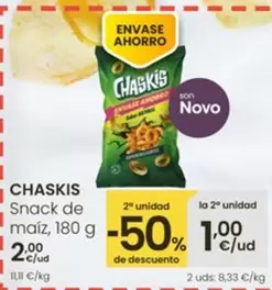 Oferta de Chaskis - Snack De Maiz por 2€ en Eroski