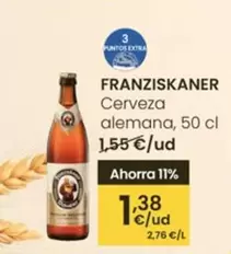 Oferta de Franziskaner - Cerveza Alemana por 1,38€ en Eroski