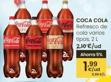 Oferta de Coca-Cola - Refresco De Cola por 1,99€ en Eroski