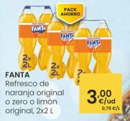 Oferta de Fanta - Refresco De Naranja Original O Zero O Limon Original por 3€ en Eroski
