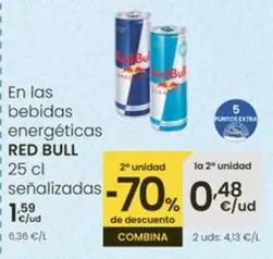 Oferta de Red Bull - En Las Bebidas Energéticas por 1,59€ en Eroski