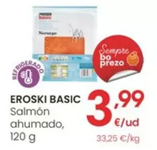 Oferta de Eroski Basic - Salmon Ahumado por 3,99€ en Eroski