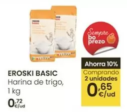 Oferta de Eroski Basic - Harina De Trigo por 0,72€ en Eroski