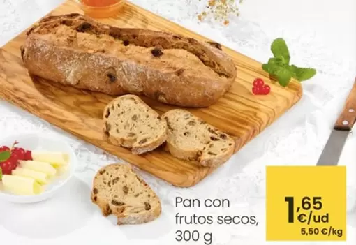 Oferta de Pan Con Frutos Secos por 1,65€ en Eroski