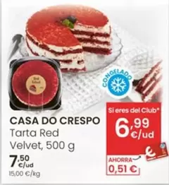 Oferta de Casa Do Crespo - Tarta Red Velvet por 7,5€ en Eroski