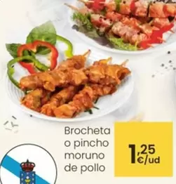 Oferta de Brocheta O Pincho Moruno De Pollo por 1,25€ en Eroski