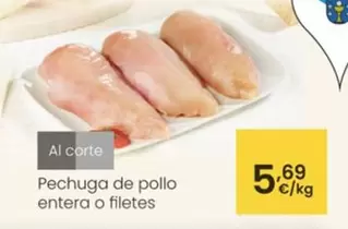 Oferta de Pechuga De Pollo Entera O Filetes por 5,69€ en Eroski