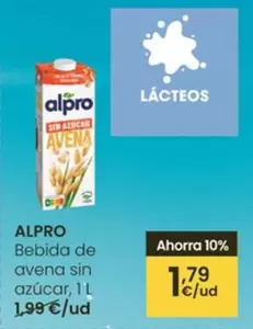 Oferta de Alpro - Bebida De Avena Sin Azucar por 1,79€ en Eroski