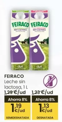 Oferta de Feiraco - Leche Sin Lactosa por 1,19€ en Eroski