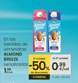 Oferta de Almond Breeze - En Las Bebidas De Almendras por 1,99€ en Eroski