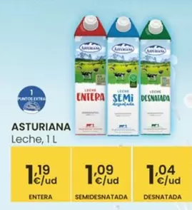 Oferta de Asturiana - Leche por 1,04€ en Eroski