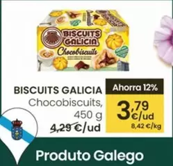 Oferta de Galicia - Biscuits  Chocobiscuits por 3,79€ en Eroski