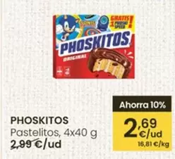 Oferta de Phoskitos - Pastelitos por 2,69€ en Eroski