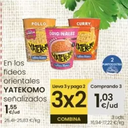 Oferta de Yatekomo - En Los Fideos Orientales  por 1,55€ en Eroski