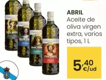 Oferta de Abril - Aceite De Oliva Virgen Extra por 5,4€ en Eroski