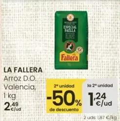 Oferta de La Fallera - Arroz D.O. Valencia por 2,49€ en Eroski