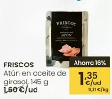 Oferta de Friscos - Atun En Aceite De Girasol por 1,35€ en Eroski