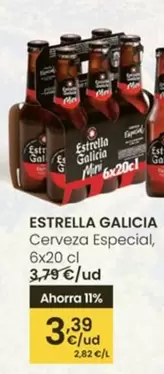 Oferta de Estrella Galicia - Cerveza Especial por 3,39€ en Eroski