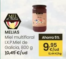 Oferta de Melias - Miel Multifloral I.X.P. Miel De Galicia por 9,95€ en Eroski