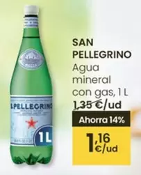 Oferta de San Pellegrino - Agua Mineral Con Gas por 1,16€ en Eroski