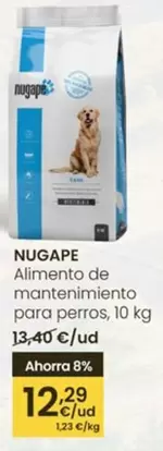 Oferta de Nugape - Alimento De Mantenimiento Para Perros por 12,29€ en Eroski
