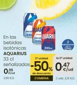 Oferta de Aquarius - En Las Bebidas Isotónicas 33 Cl Senalizadas por 0,95€ en Eroski