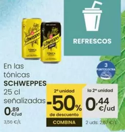 Oferta de Schweppes - En Las Tonicas 25 Cl Senalizadas por 0,89€ en Eroski