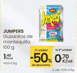 Oferta de Jumpers - Gusanitos De Mantequilla por 1,4€ en Eroski