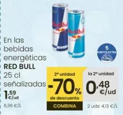 Oferta de Red Bull - En Las Bebidas Energeticas 25 Cl Senalizadas por 1,59€ en Eroski