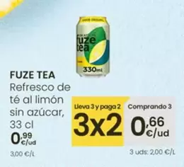 Oferta de Fuze Tea - Refresco De Te Al Limon Sin Azucar por 0,99€ en Eroski