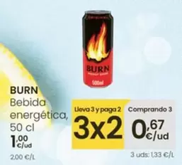 Oferta de Burn - Bebida Energética 50 Cl por 1€ en Eroski
