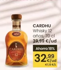 Oferta de Cardhu - Whisky 12 Anos por 32,99€ en Eroski