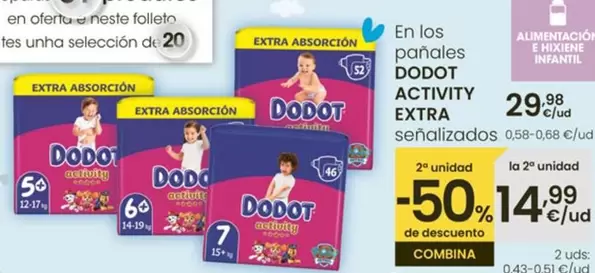 Oferta de Dodot - En Los Panales por 29,98€ en Eroski