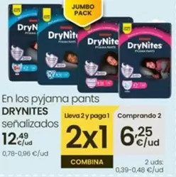 Oferta de DryNites - En Los Pyjama Pants Senalizados por 12,49€ en Eroski