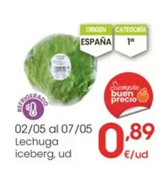 Oferta de Lechuga Iceberg por 0,89€ en Eroski