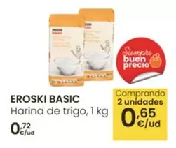 Oferta de Eroski Basic - Harina De Trigo por 0,72€ en Eroski