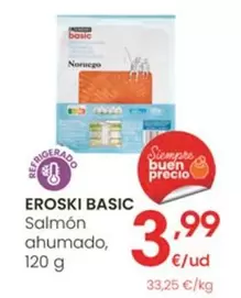 Oferta de Eroski Basic - Salmón Ahumado por 3,99€ en Eroski
