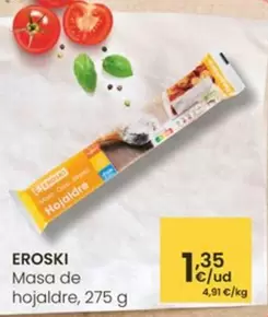 Oferta de Eroski - Masa De Hojaldre por 1,35€ en Eroski
