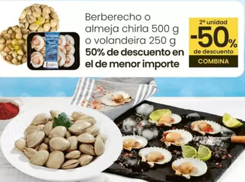 Oferta de Berberecho O Almeja Chirla O Volandeira en Eroski