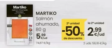 Oferta de Martiko - Salmon Ahumado por 5,99€ en Eroski