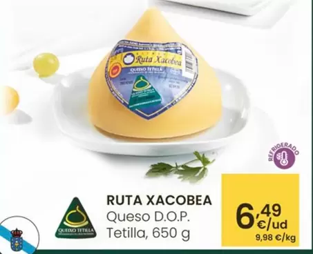 Oferta de Ruta xacobea - Queso D.O.P. Tetilla por 6,49€ en Eroski