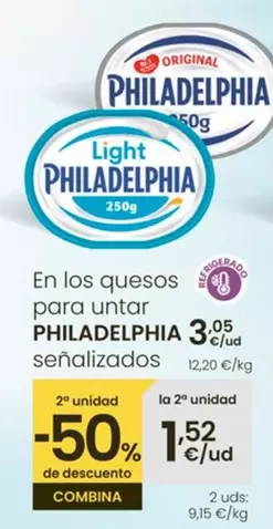 Oferta de Philadelphia - En Los Quesos Para Untar por 3,05€ en Eroski