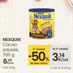 Oferta de Nesquik - Cacao Soluble por 6,29€ en Eroski
