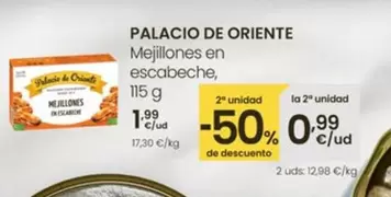 Oferta de Palacio de Oriente - Mejillones En Escabeche por 1,99€ en Eroski