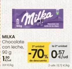 Oferta de Milka - Chocolate Con Leche por 1,9€ en Eroski