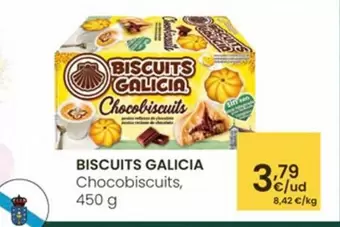 Oferta de Galicia - Biscuits Chocobiscuits por 3,79€ en Eroski